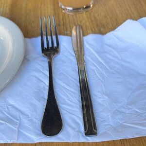 Gucci Silver Stainless Flatware Fork and Knife Set